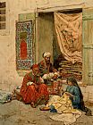 The Carpet Seller by Giulio Rosati